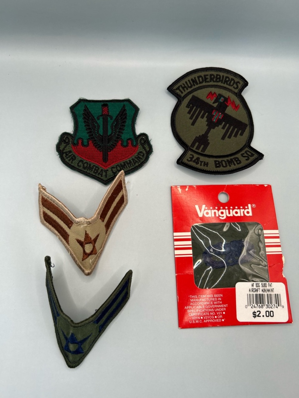 US Air Force 34th Bomb Squadron Patch combat command rank various lot